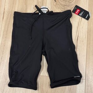 Boys Black Swim Racing Shorts